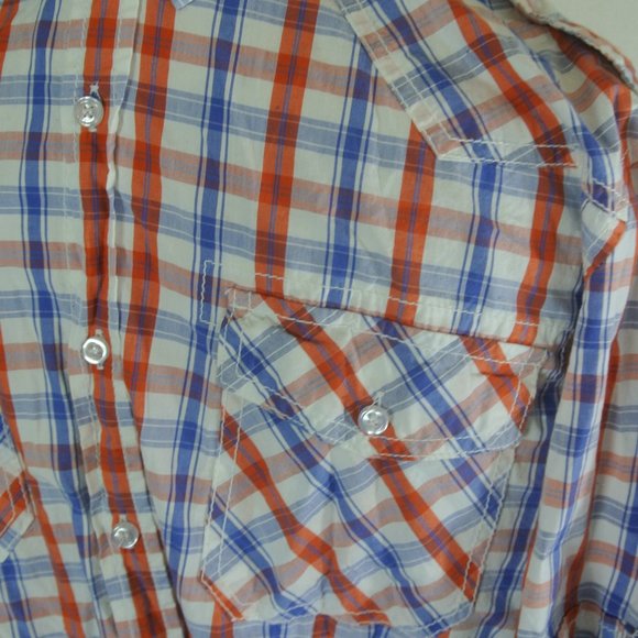 Forever 21 Mens Fitted Fall Autumn Colors Button - Picture 8 of 16